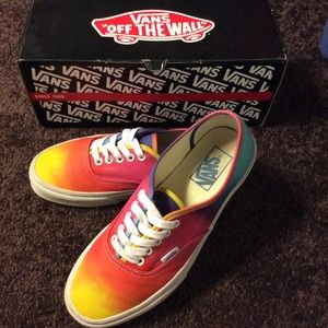Rainbow colored Vans